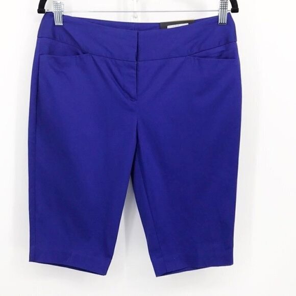 Worthington Modern Fit Bermuda Shorts Stunning Blue New With Tags Size 4